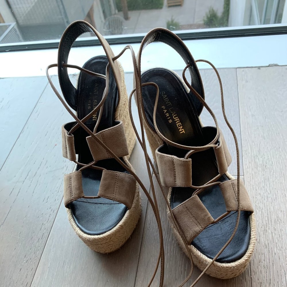 Saint Laurent Espadrille Wedges